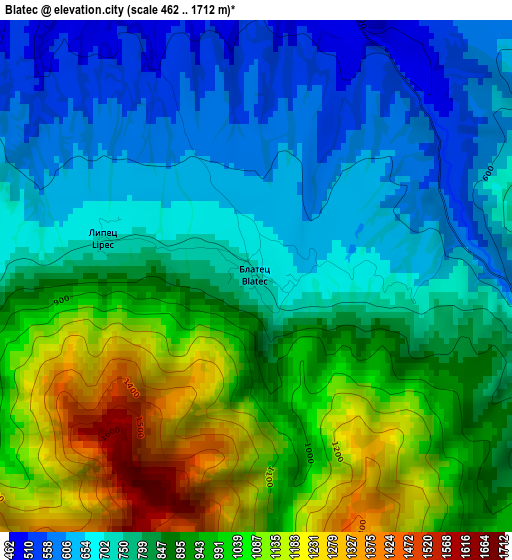 Blatec elevation map