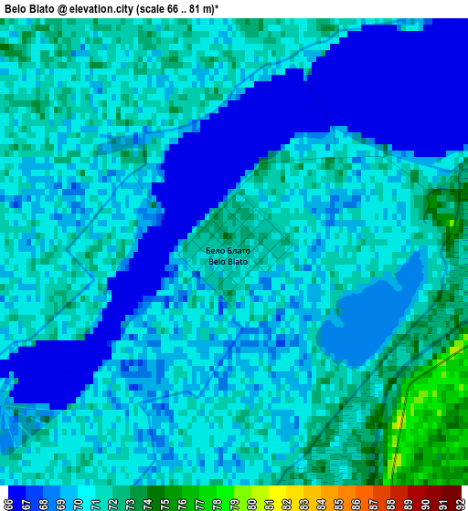 Belo Blato elevation map