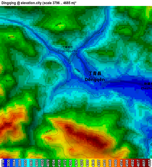 Dingqing elevation map