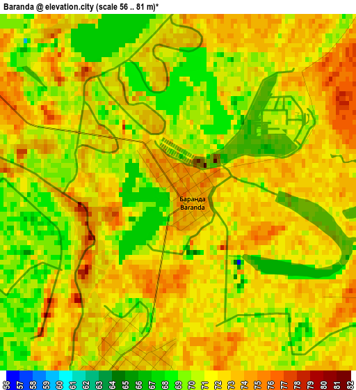 Baranda elevation map