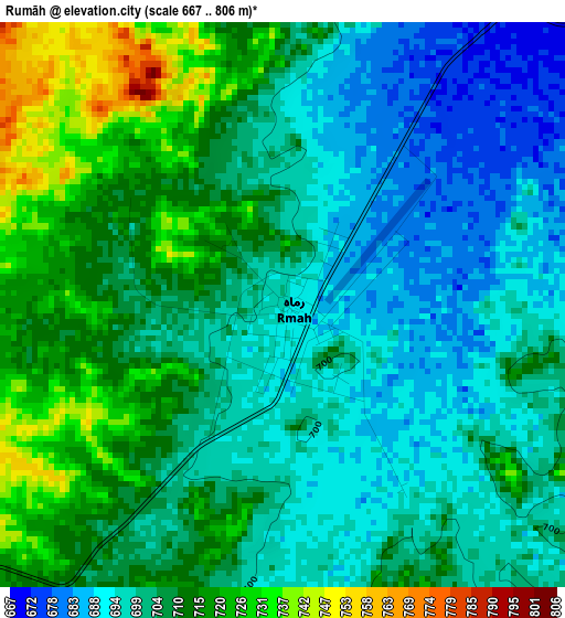 Rumāh elevation map