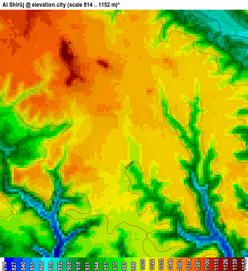 Al Shirūj elevation map