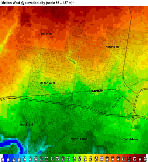 Melton West elevation map