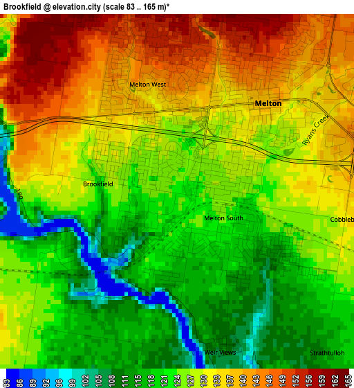 Brookfield elevation map