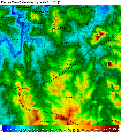 Flinders View elevation map