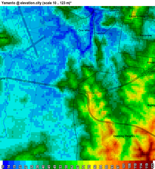 Yamanto elevation map