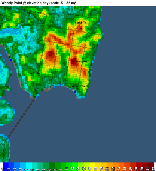 Woody Point elevation map