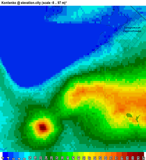 Kontenko elevation map