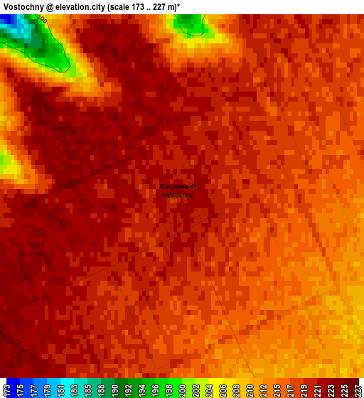 Vostochny elevation map