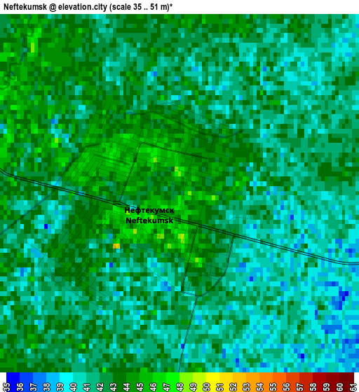 Neftekumsk elevation map