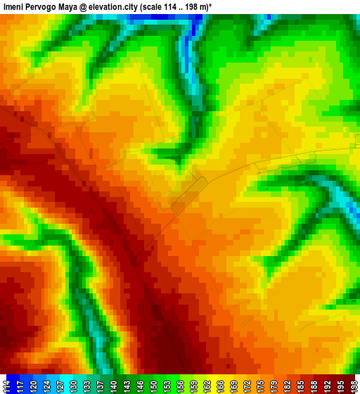 Imeni Pervogo Maya elevation map