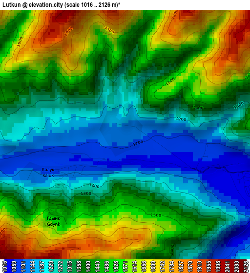 Lutkun elevation map