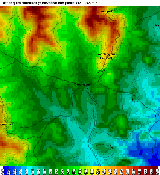 Ottnang am Hausruck elevation map