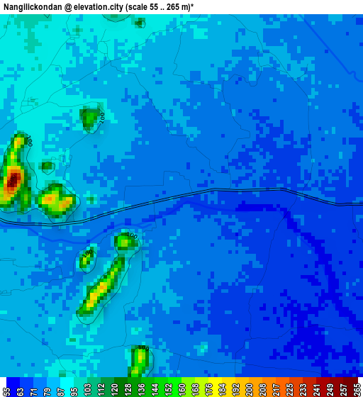 Nangilickondan elevation map