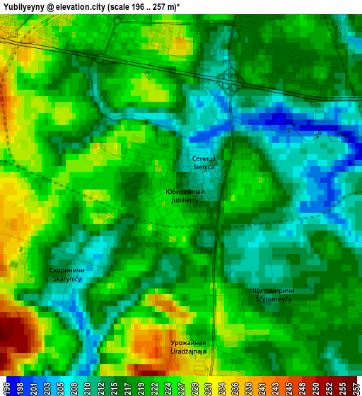 Yubilyeyny elevation map