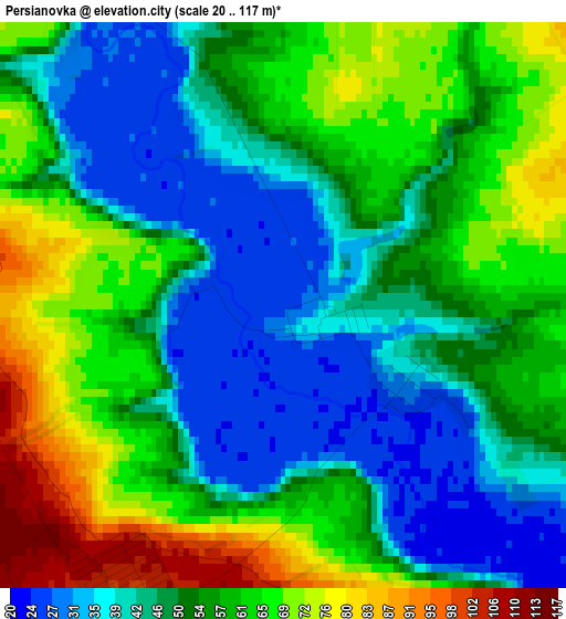 Persianovka elevation map