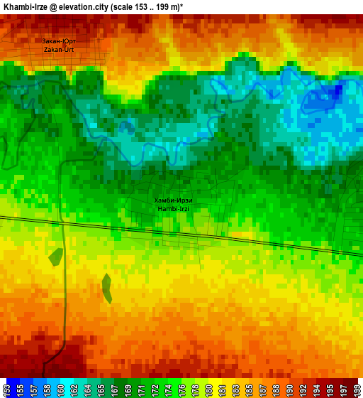 Khambi-Irze elevation map