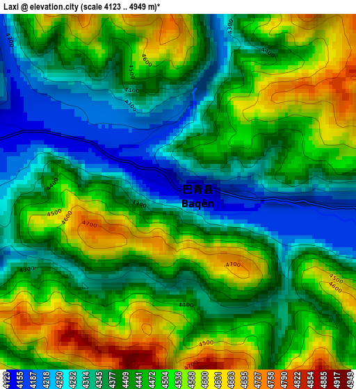 Laxi elevation map