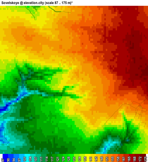 Sovetskoye elevation map