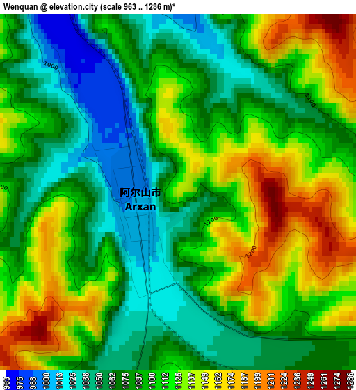 Wenquan elevation map