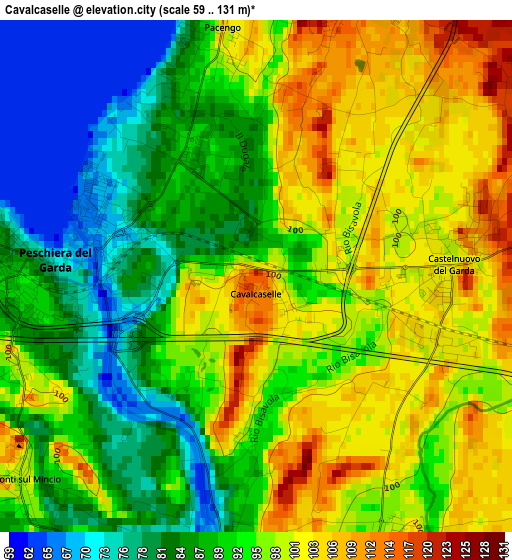 Cavalcaselle elevation map