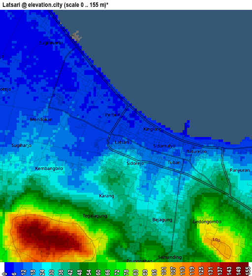 Latsari elevation map