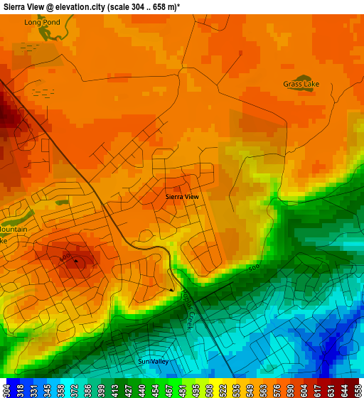 Sierra View elevation map