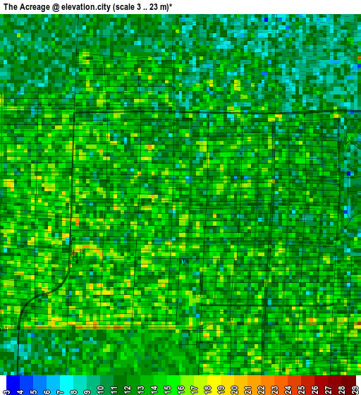 The Acreage elevation map