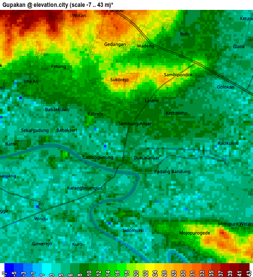 Gupakan elevation map