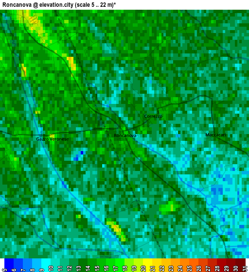 Roncanova elevation map