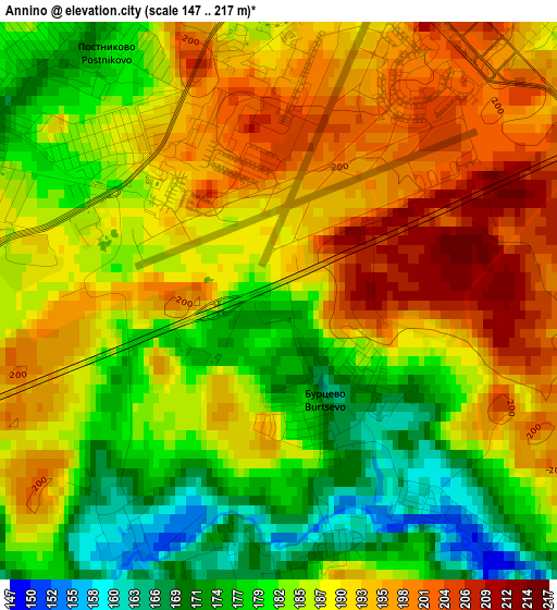 Annino elevation map