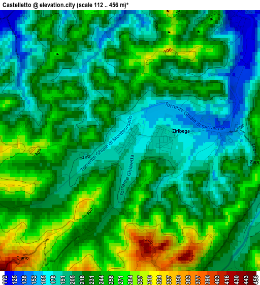 Castelletto elevation map