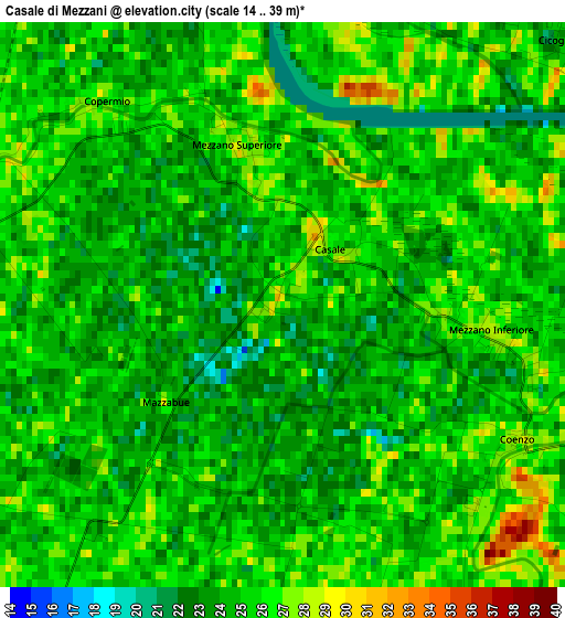 Casale di Mezzani elevation map