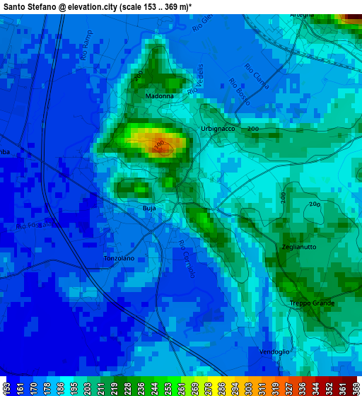 Santo Stefano elevation map