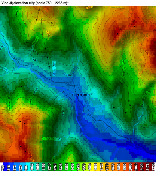 Vico elevation map