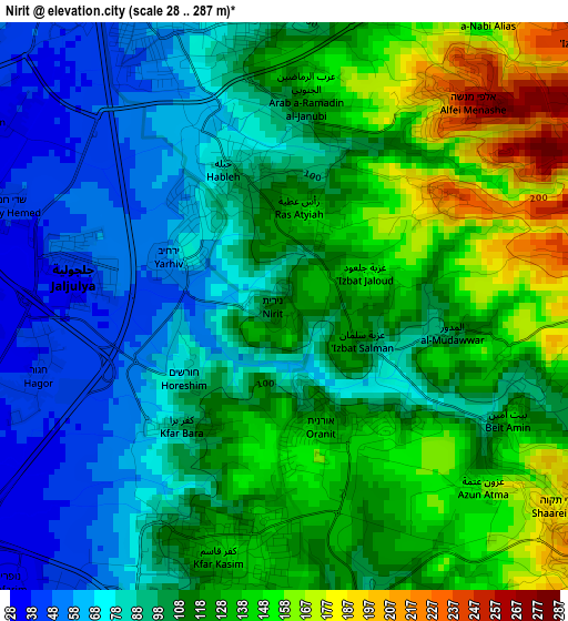 Nirit elevation map