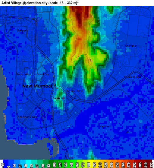 Artist Village elevation map