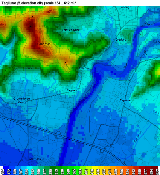 Tagliuno elevation map