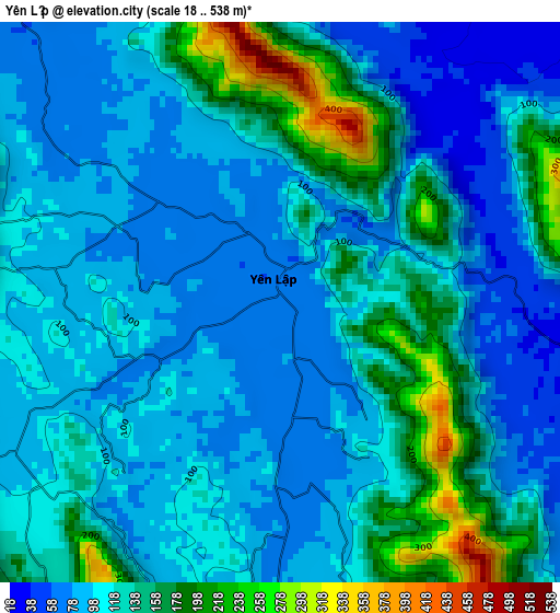 Yên Lập elevation map