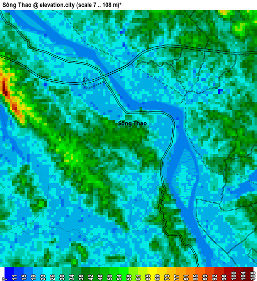 Sông Thao elevation map