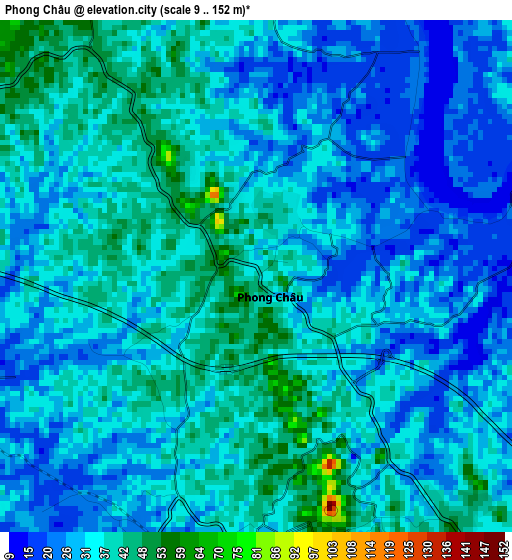 Phong Châu elevation map