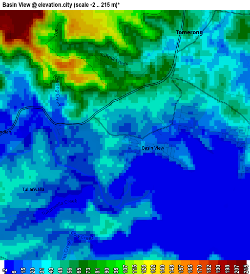 Basin View elevation map