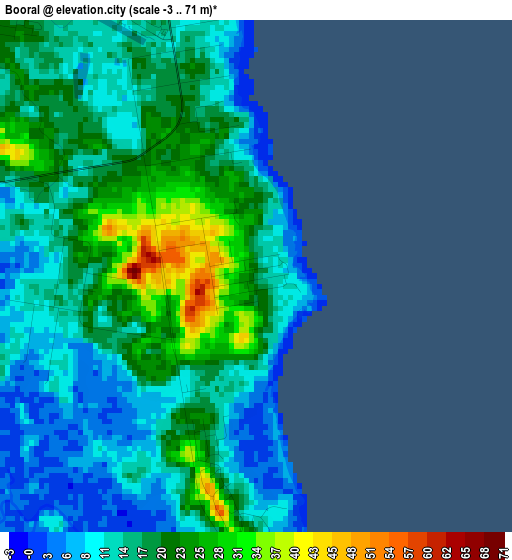 Booral elevation map