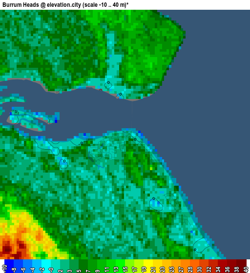 Burrum Heads elevation map