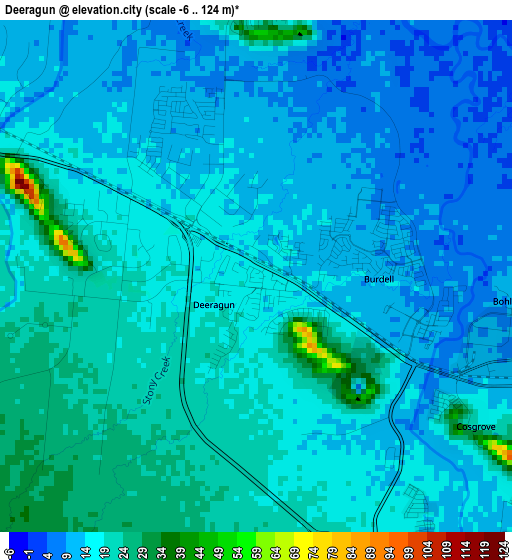 Deeragun elevation map