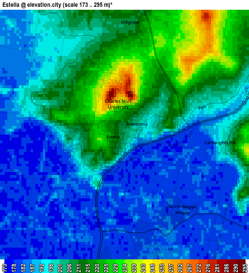 Estella elevation map