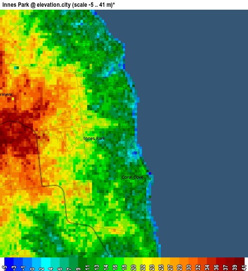 Innes Park elevation map