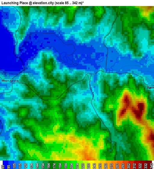 Launching Place elevation map