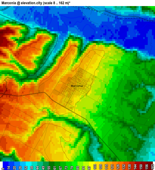 Marconia elevation map