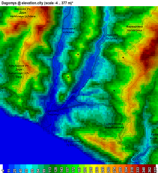 Dagomys elevation map